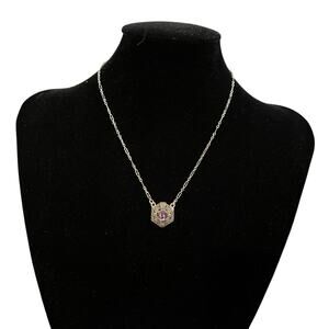 Vintage Judith Jack Sterling Silver Marcasite Amethyst Necklace